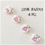 【再販】stone jewelry   ライトピンク オーロラ