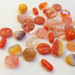 【チェコグラスビーズ】【量り売り】オレンジミックス 10g
