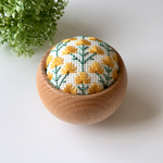 ピンクッション お花の刺繍