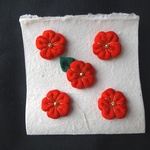 古布　 お花のパーツ✿５個セット no119