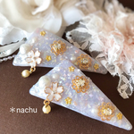 再販♡キラキラマーブルべっこうの桜バレッタ