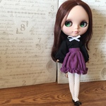 ブライス リカちゃん サイズ かぼちゃスカートセット 紫