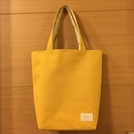 あきのすけ様オーダー品(小花×帆布のA4トート(マスタードイエロー))