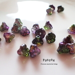 magical orchid * bell flower チェコビーズ 20個