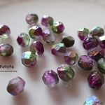 6mm "magic orchid" ファイヤーポリッシュ チェコビーズ 30個