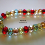 5*3mm mix clear color *picaso ミニボタンカット チェコビーズ 20個