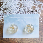 再販◆かすみ草のカボションピアス