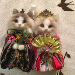 送料無料ラグドール猫のお雛様