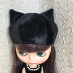 ネオブライス黒猫ファーベレー帽　