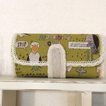 ✴︎送料込✴︎たくさん入る長財布 ハシビロコウ オリーブグリーン✴︎