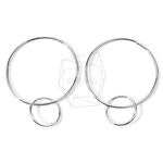 PDT-1299-R【2個入り】リンクサークルペンダント,Linked Circle Pendant/35mmX40mm