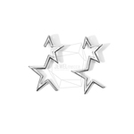 PDT-1302-MR【2個入り】ハーフスターズペンダント,Half Stars Pendant/10mm X 20mm