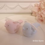 m様オーダー品★　小鳥のアロマストーン(ピンク&ブルー）　★小さなおまけ付き