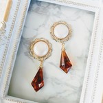 vintage★グラスパールとべっこうのイヤリング＆ピアス