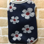  【ダックスM】紺色のお花のワンちゃん服