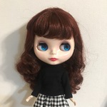 22センチドール ハイネックカットソー ブラック 