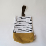 【再販】ランダムドットの靴袋(黄色)/shoes bag【通園・通学】【男の子】
