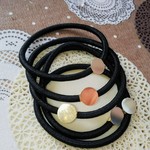 金具付のヘアゴム５本セットゴールドカラー