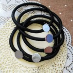 金具付のヘアゴム５本セットシルバーカラー