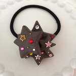 キラキラ☆お星さま☆チョコレートクッキーのヘアゴム♡