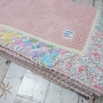 【yukakoshizuo様ご予約品】リバティ＊パイナップルボア＊パイピングパッチ＊ふんわりブランケット