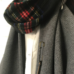 new;送料無料::シンプルゆったりコーディガン:アンゴラ混ウール100%素材グレー