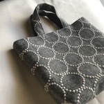 <ラスト1点>ハンドバッグ✨ウール グレー×ベージュ ミナペルホネンの生地を使用して