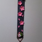 ちりめん  河津桜  タペストリー