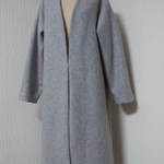 圧縮ウール　ノーカラー　コート👗