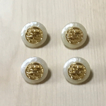 ●15㎜● ANTIQUE SELL GOLD BUTTON CABOCHON PARTS