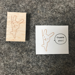ひょっこり顔出すうさぎさん