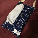  数式のティッシュボックスカバー（ネイビー）