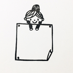 ひとことメモはんこ(girl)