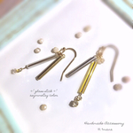 ✧‧˚ガラススティックとクリスタルのピアス❤︎イヤリング✧*