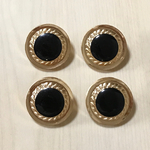 ●25㎜● GOLD BLACK DESIGN BUTTON CABOCHON PARTS