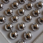 【小6個】 メタリック シルバー 14mm カボション 