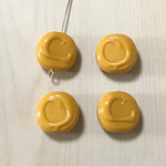 VINTAGE MUSTARD YELLOW DECO BEADS