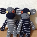 4/20までsale モノトーンシンプルソックスモンキーNo.65 No.66 HELLO EVERYONE