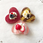 3点セット☆一粒ハートのスイーツマグネット