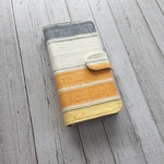 手帳型 優しいボーダーiPhoneケース