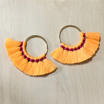 ORANGE FRINGE TASSEL GOLD RING PARTS