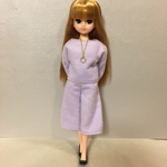 パープルセットアップ&ネックレスのセット