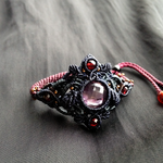amethyst × garnet  / raffine　　　　　＃マクラメジュエリー＃