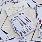 送料無料＊のびちゃいました🐼全員集合!?＊パンダ・フレークシール