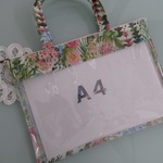 SALE!リバティビニコのA4クリアバッグ＊トレスコ