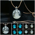 限定1本/夜光/結晶の神秘(変化する結晶)ｽﾄｰﾑｸﾞﾗｽ・光るｸﾗｹﾞ・ﾋﾄﾃﾞ・ｻﾝｺﾞ/ﾈｯｸﾚｽ