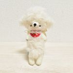 【定形外送料無料】もふもふアニマルズ　スタイ付き白わんこ