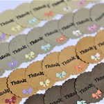 かわいいビスケット風thank youシール　