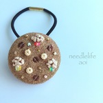 coffee♫time Ⅲ〜刺繍ヘアゴム