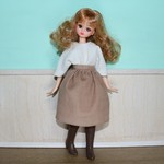 【22cmドール】♡リカちゃんコーデュロイミモレ丈スカート♡    